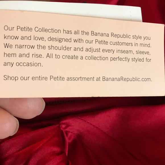 NWT, Gorgeous Banana Republic 100% Silk Mini Dress, Size: 4P, Color: RED - Picture 10 of 11